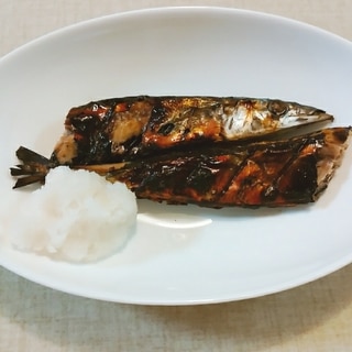 塩麹で焼き秋刀魚